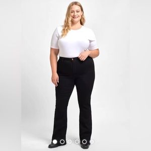 Tall Plus- Universal Standard High Rise Flare Black Jean